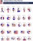 29PCS Independence Day Charms, Patriotic 4th of July Red White Blue American Flag Charms for Bracelets Necklaces Jewelry Making, 29 Styles